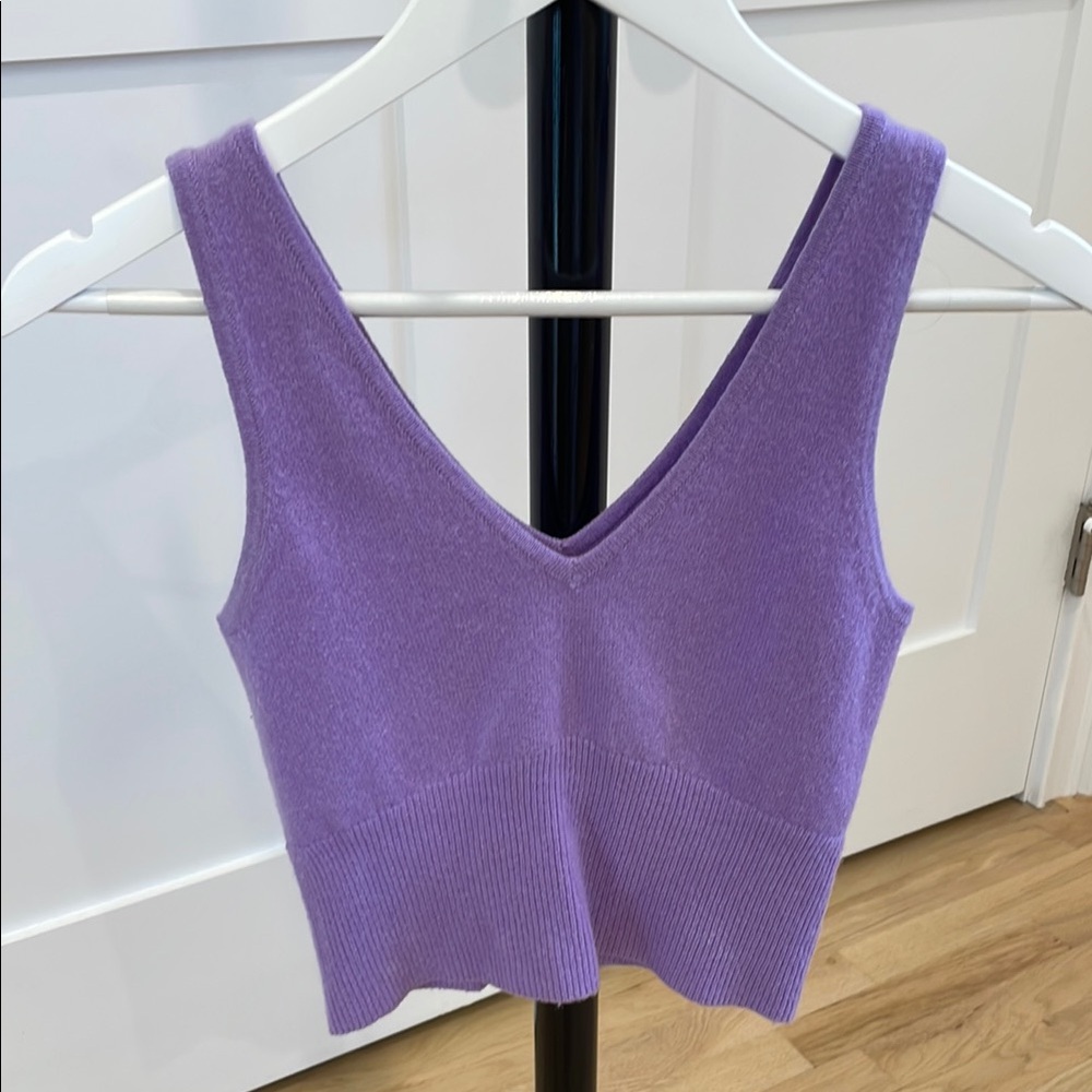 Purple Cashmere Tank Top